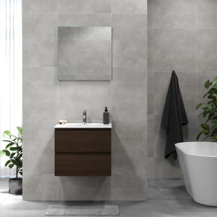 BATH DELUXE 03-060-64-84-01 - Koupelnová skříňka s umyvadlem KENWOOD 61 cm ořech