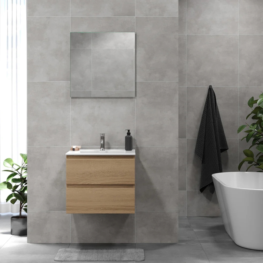 BATH DELUXE 03-060-64-86-01 - Koupelnová skříňka s umyvadlem KENWOOD 61 cm dub