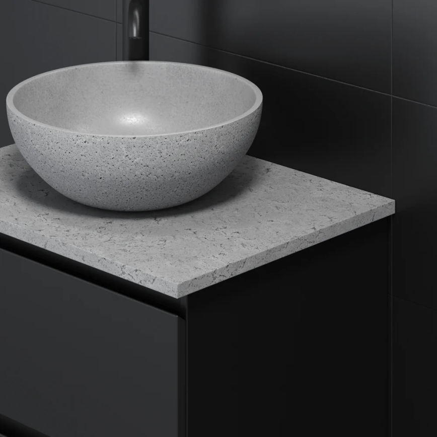 BATH DELUXE 06-039-19-23-00 - Umyvadlo na desku BERGEN pr. 39 cm beton/šedá