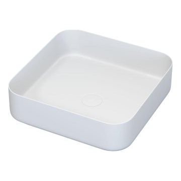 BATH DELUXE 06-040-17-01-00 - Umyvadlo na desku LJORDAL 40x40 cm nerezová ocel/matná bílá