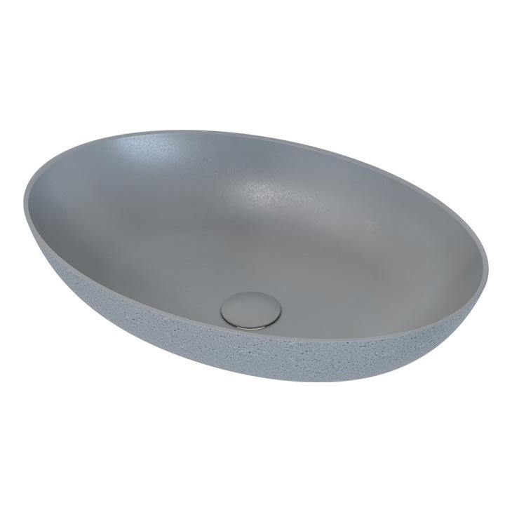 BATH DELUXE 06-060-19-23-00 - Umyvadlo na desku OLSBORG 60x40,5 cm beton/šedá