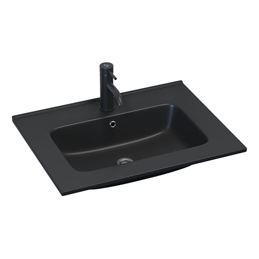 BATH DELUXE 06-060-27-02-00 - Zápustné umyvadlo HYGE 61x46 cm keramika/černá