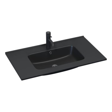 BATH DELUXE 06-080-27-02-00 - Zápustné umyvadlo HYGE 81x46 cm keramika/černá