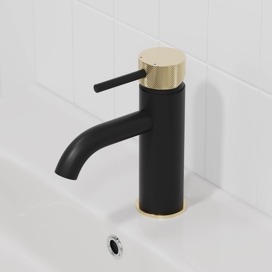 BATH DELUXE 28-005-03-72-00 - Umyvadlová baterie ANHOLT 15,6 cm černá/mosaz