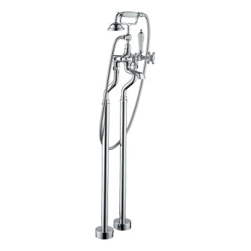 BATH DELUXE 28-108-01-60-00 - Volně stojící vanová sada s baterií AEROSKOBING 106,3 cm lesklý chrom
