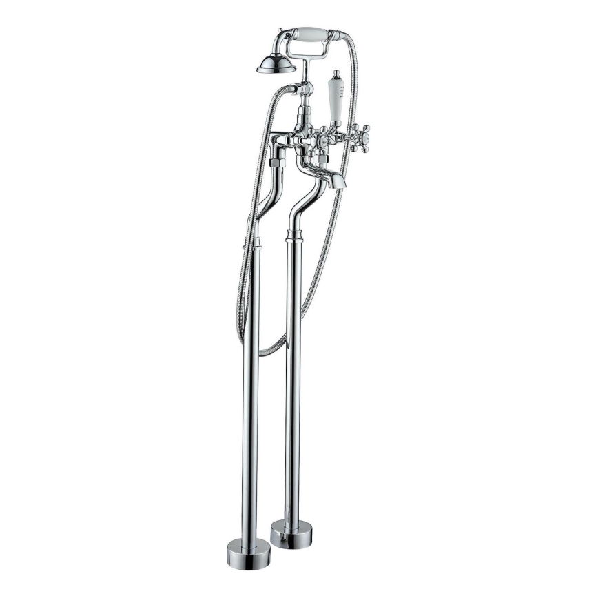 BATH DELUXE 28-108-01-60-00 - Volně stojící vanová sada s baterií AEROSKOBING 106,3 cm lesklý chrom