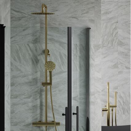BATH DELUXE 31-120-05-70-00 - Sprchová sada s termostatickou baterií DRAGOR kartáčovaná mosaz