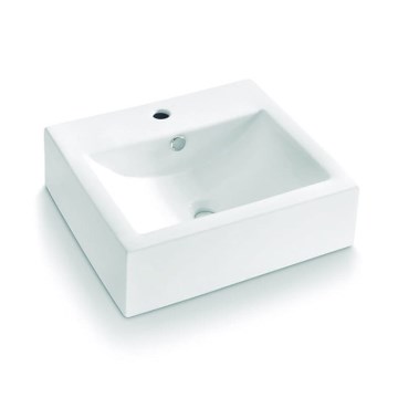 Bathco 0010 - Umyvadlo na desku BOLONIA 51x45,5 cm porcelán/bílá