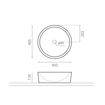 Bathco 00307 - Umyvadlo na desku DUAL pr. 40,5 cm kámen/béžová