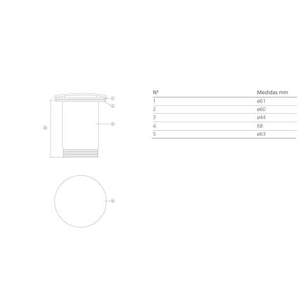 Bathco 0212BL - Umyvadlová výpusť bez přepadu CLICK-CLACK pr. 6 cm matná bílá