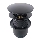 Bathco 0212NE - Umyvadlová výpusť bez přepadu CLICK-CLACK pr. 6 cm matná černá