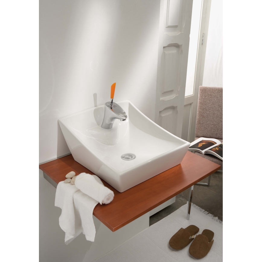 Bathco 4002 - Umyvadlo na desku SORIA 40x41 cm porcelán/bílá