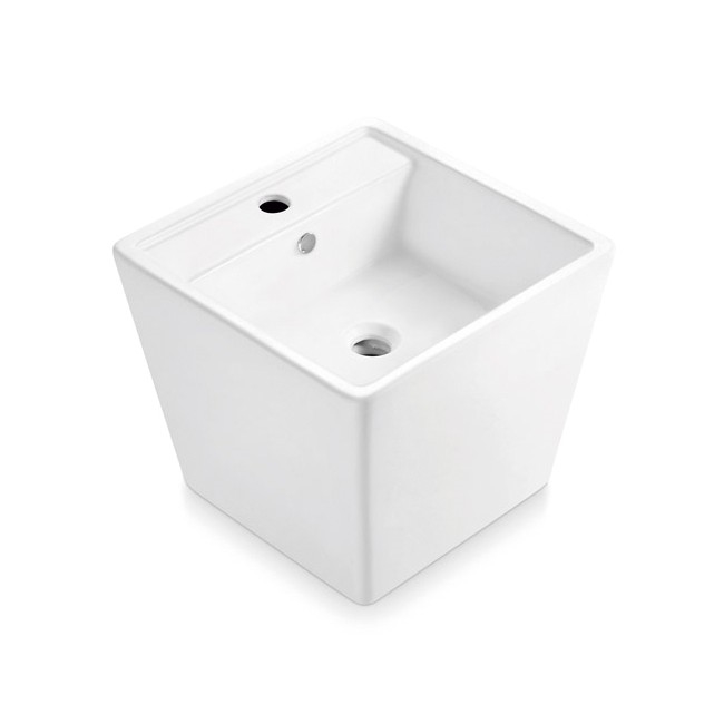 Bathco 4059 - Umyvadlo na desku GENOVA 42x42 cm porcelán/bílá