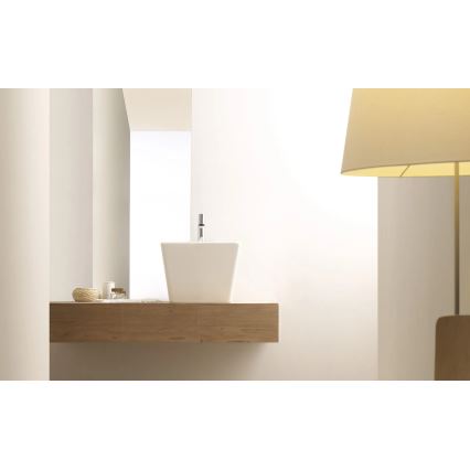 Bathco 4059 - Umyvadlo na desku GENOVA 42x42 cm porcelán/bílá