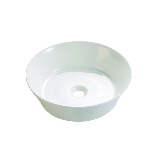 Bathco 4086 - Umyvadlo na desku VOLTA pr. 35 cm porcelán/bílá