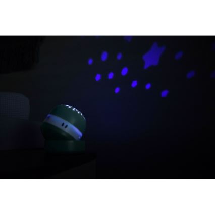 Beaba - Projektor s melodií PIXIE USB/5V 1300 mAh zelená