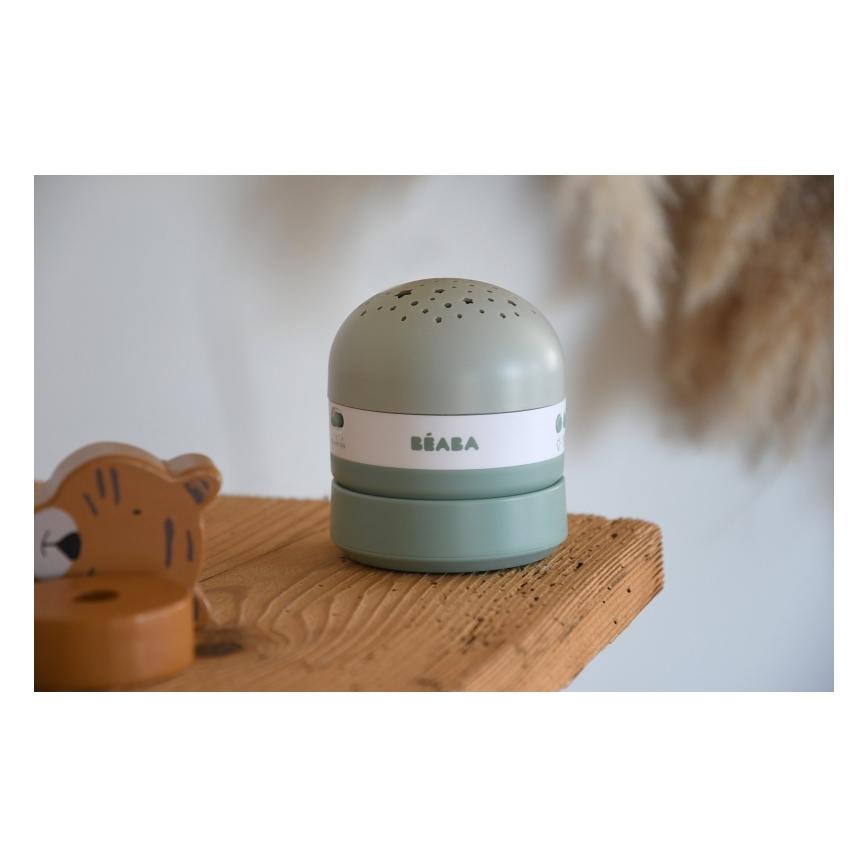 Beaba - Projektor s melodií PIXIE USB/5V 1300 mAh zelená