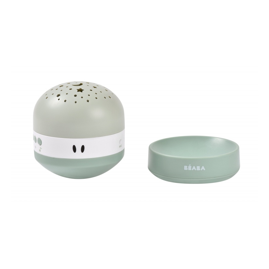 Beaba - Projektor s melodií PIXIE USB/5V 1300 mAh zelená
