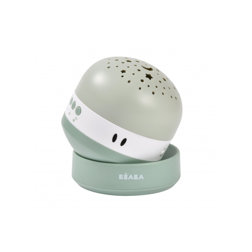 Beaba - Projektor s melodií PIXIE USB/5V 1300 mAh zelená