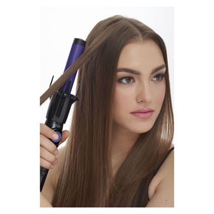 Bellissima 11307 - Rotační kulma na vlasy RICCI&CURL 230V černá/fialová