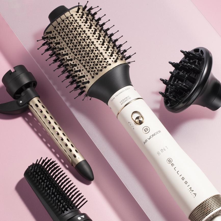 Bellissima 11847 - Horkovzdušný kartáč 8v1 AIR WONDER 1000W/230V bílá/zlatá