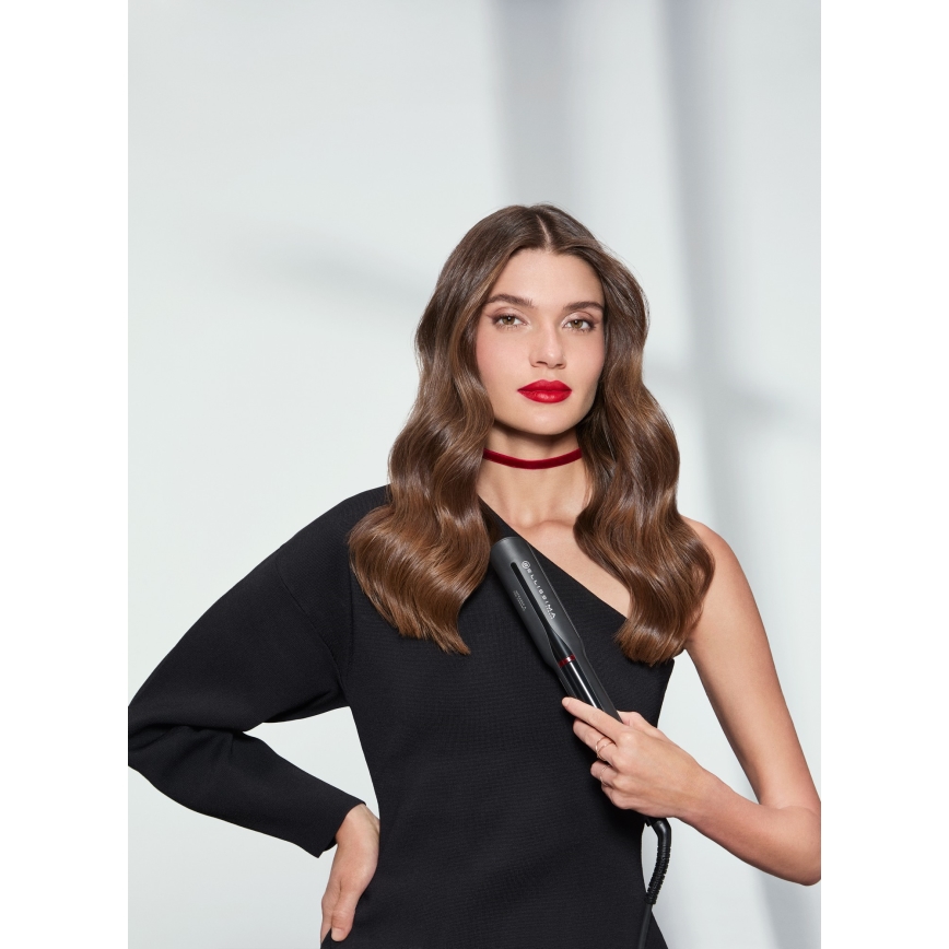 Bellissima 11948 - Žehlička na vlasy s LCD displejem INFRARED 60W/230V černá