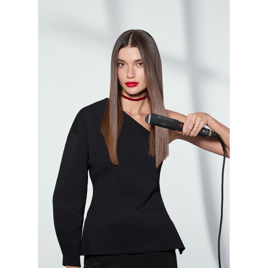 Bellissima 11948 - Žehlička na vlasy s LCD displejem INFRARED 60W/230V černá