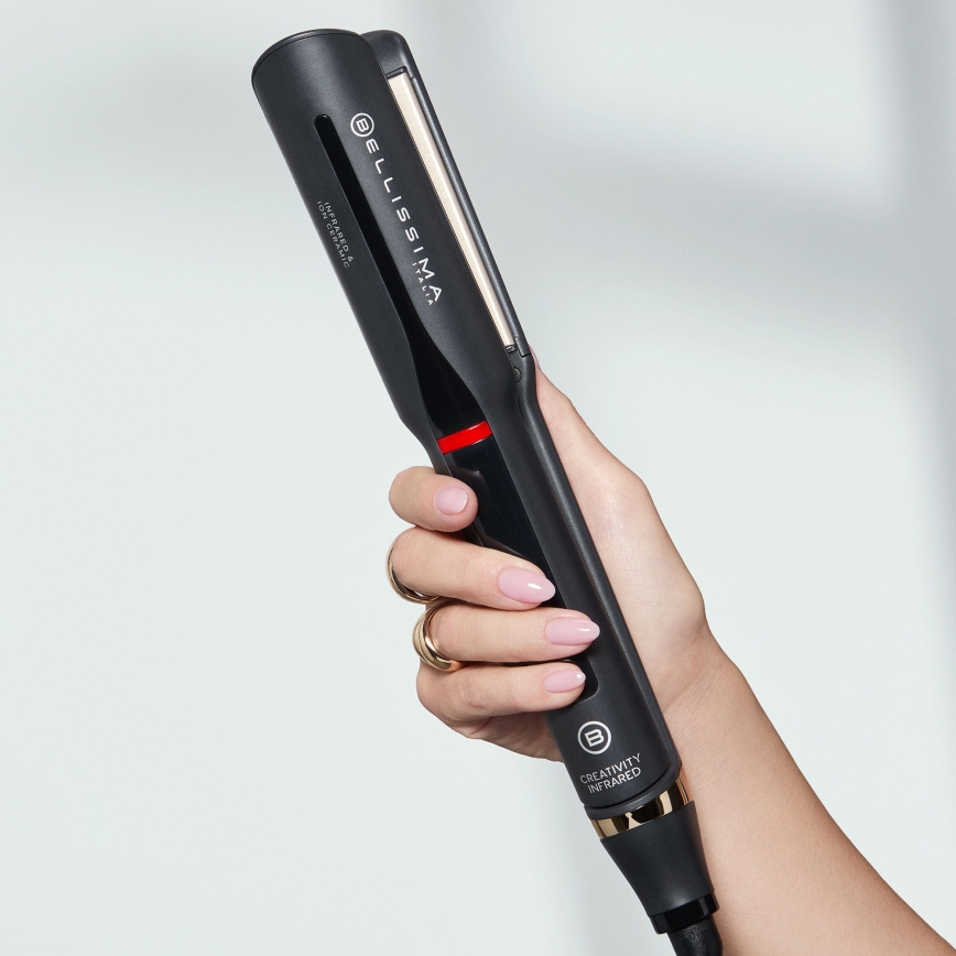 Bellissima 11948 - Žehlička na vlasy s LCD displejem INFRARED 60W/230V černá