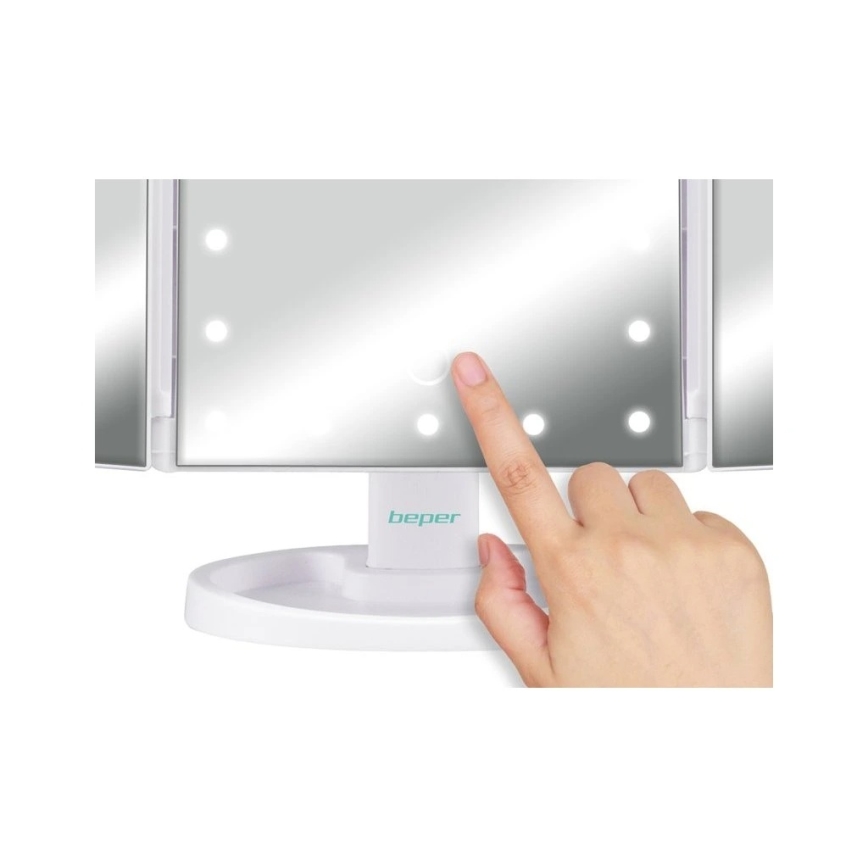 Beper - Kosmetické zrcátko s LED podsvícením 4xAAA/5V