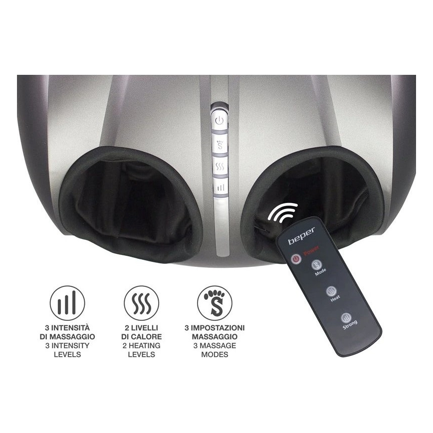 Beper - Masážní přístroj nohou SHIATSU 36W/230V + dálkové ovládání