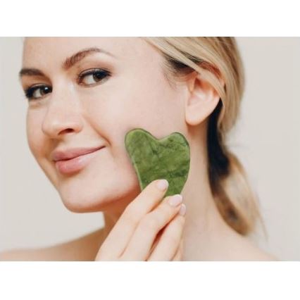 Beper - Masážní váleček a kámen Gua Sha nefrit