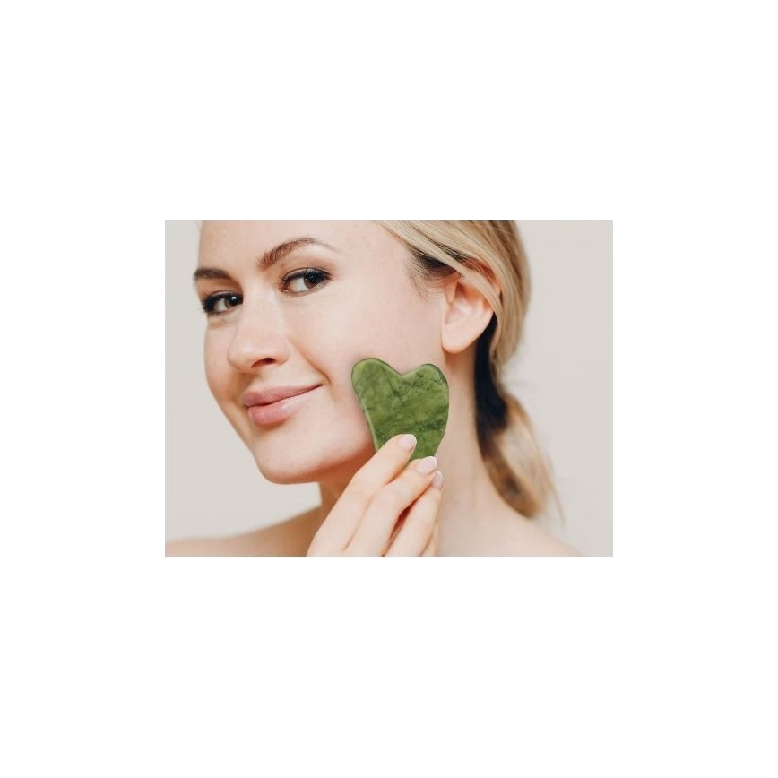 Beper - Masážní váleček a kámen Gua Sha nefrit