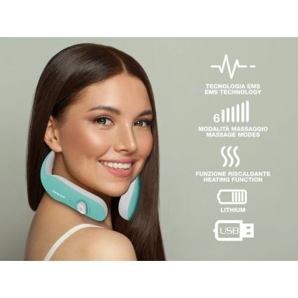 Beper - Nabíjecí masážní přístroj krku EMS 5V/900 mAh mintová