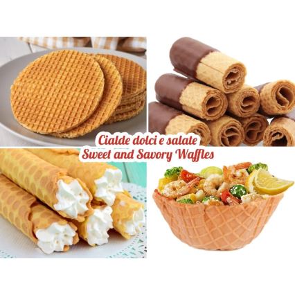 Beper - Vaflovač 2v1 1000W/230V červená