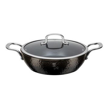 BerlingerHaus - Mělký hrnec s titanovým povrchem + poklice 28 cm černá