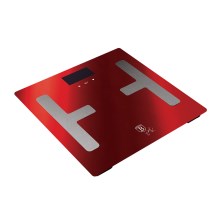 BerlingerHaus - Osobní váha s LCD displejem 2xAAA červená/matný chrom