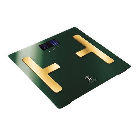 BerlingerHaus - Osobní váha s LCD displejem 2xAAA zelená/zlatá