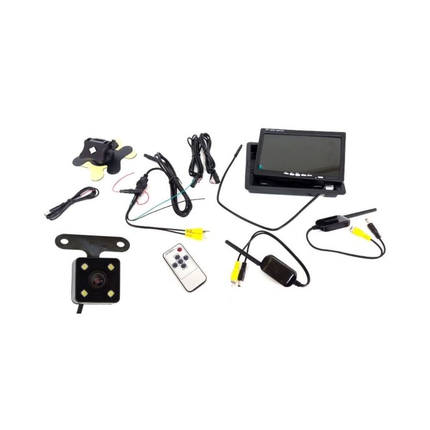 Bezdrátová couvací kamera s LCD Wi-Fi 12V IP66