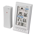 Bezdrátová meteostanice s budíkem 2xAAA + 2xAA bílá