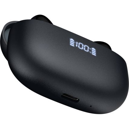 Bezdrátová sluchátka s ANC+ENC 300 mAh + 2x 40 mAh černá