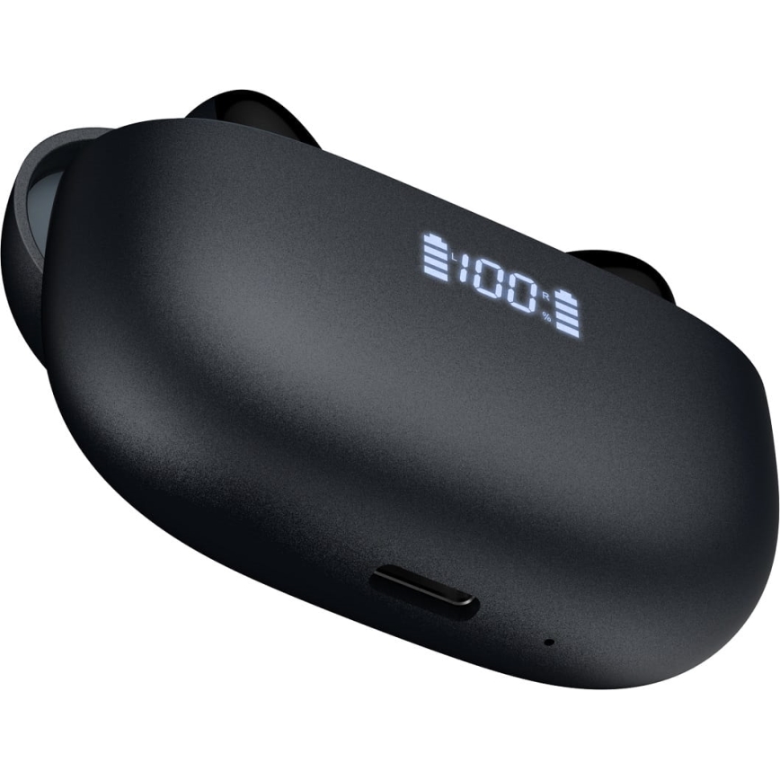 Bezdrátová sluchátka s ANC+ENC 300 mAh + 2x 40 mAh černá