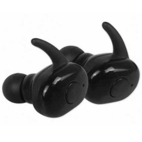 Bezdrátová sluchátka s Bluetooth V5.0 + nabíjecí stanice černá
