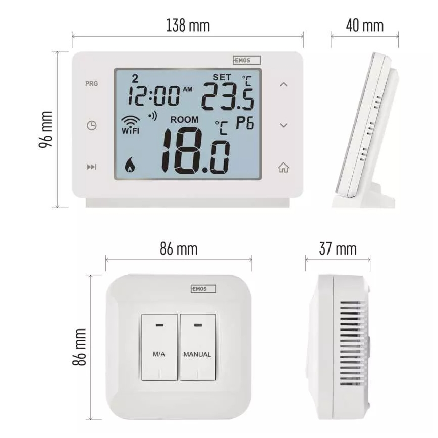 Bezdrátový digitální termostat GoSmart 230V/16A Wi-FI Tuya