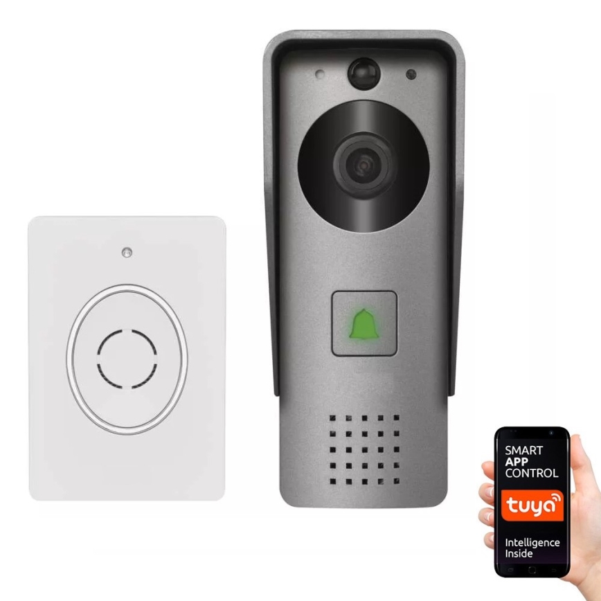 Bezdrátový videozvonek se senzorem pohybu GoSmart 12V/3xAA IP44 Wi-Fi Tuya