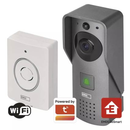 Bezdrátový videozvonek se senzorem pohybu GoSmart 12V/3xAA IP44 Wi-Fi Tuya