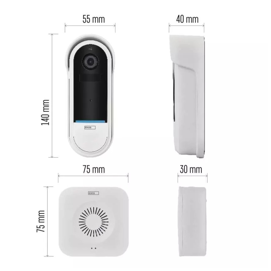 Bezdrátový videozvonek se senzorem pohybu GoSmart 5V 3xAA IP65 Wi-Fi Tuya