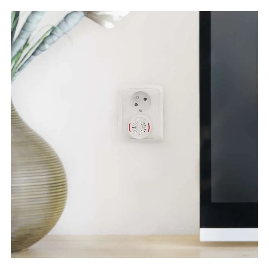 Bezdrátový zvonek do zásuvky 230V + 1xCR2032 bílá