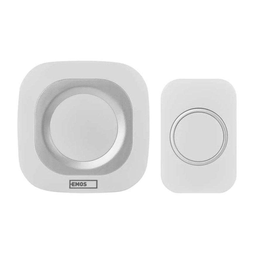 Bezdrátový zvonek do zásuvky 230V + 1xCR2032 IP44 bílá