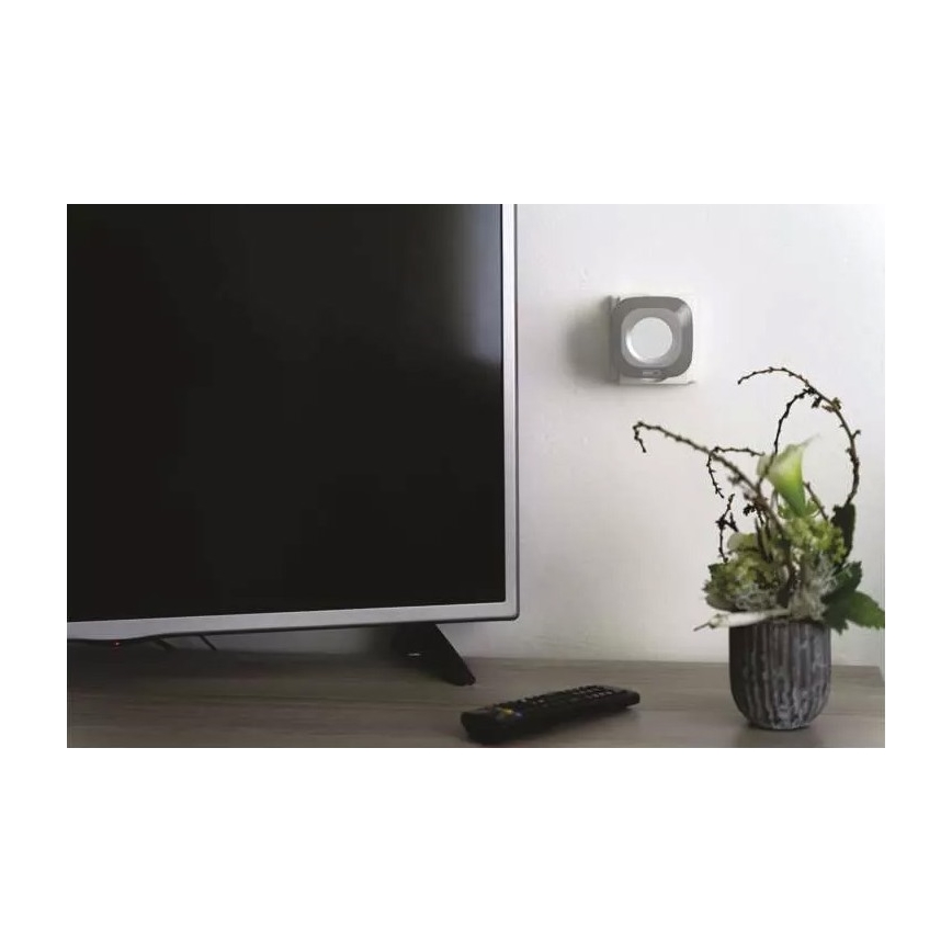 Bezdrátový zvonek do zásuvky 230V + 1xCR2032 IP44 šedá