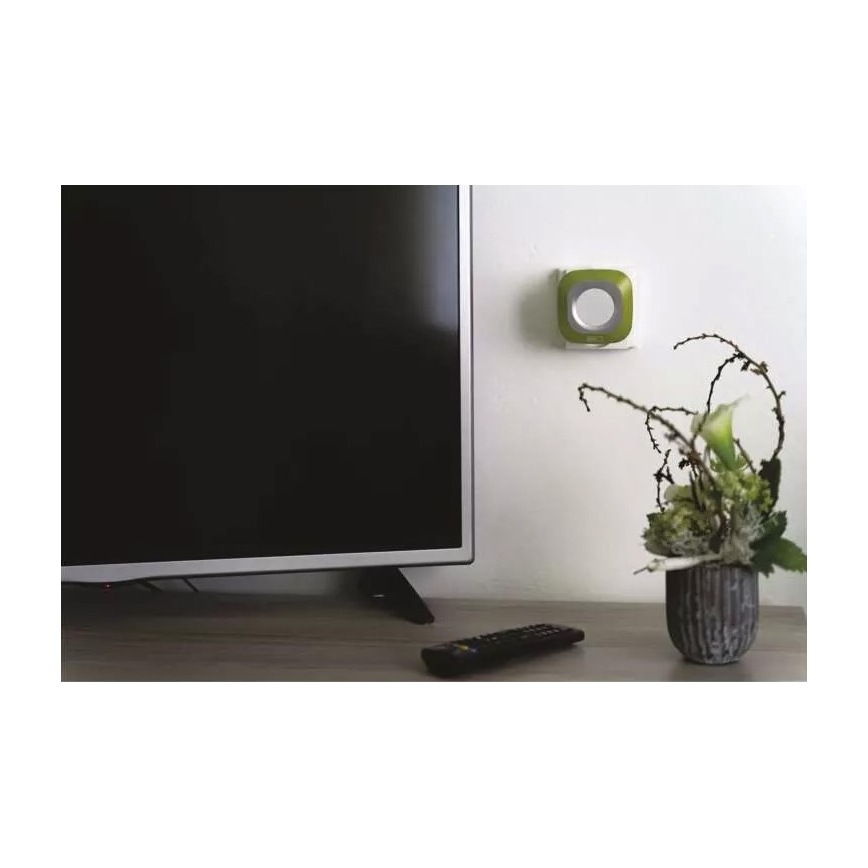 Bezdrátový zvonek do zásuvky 230V + 1xCR2032 IP44 zelená